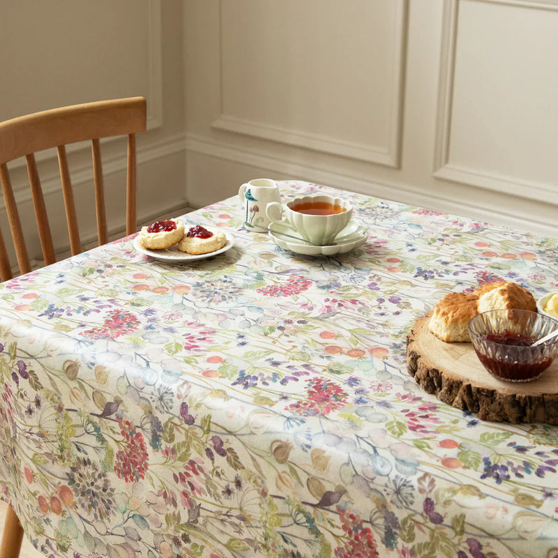 HEDGEROW PRINTED RESIN OIL CLOTH FABRIC (BY THE METRE) NATURAL
 by Voyage Maison