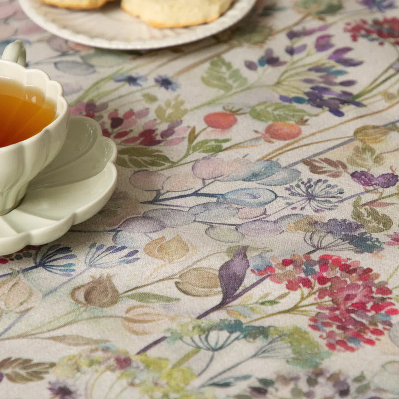 HEDGEROW PRINTED RESIN OIL CLOTH FABRIC (BY THE METRE) NATURAL
 by Voyage Maison