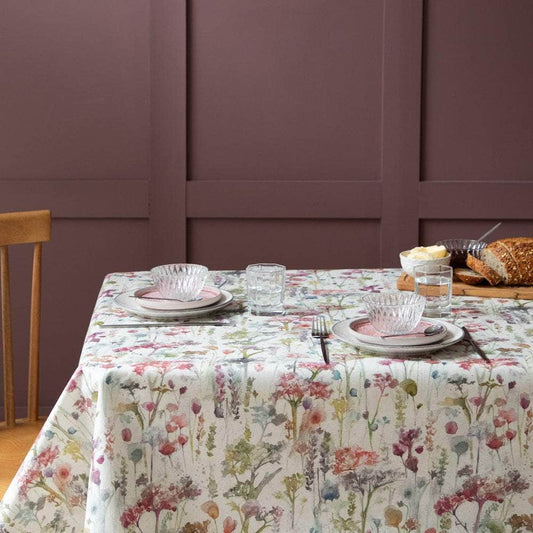 Voyage Maison (Riva Home) Oil Cloth Voyage Maison ILINIZAS PRINTED OIL CLOTH FABRIC (BY THE METRE) POPPY NATURAL