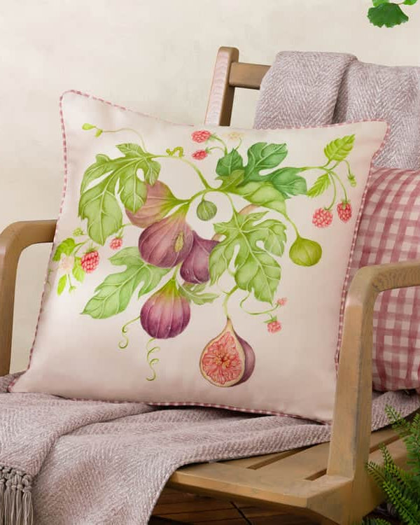FIG GARDENS PRINTED OUTDOOR CUSHION PURPLE by Voyage Maison
