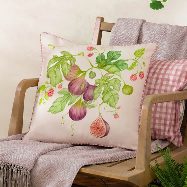 FIG GARDENS PRINTED OUTDOOR CUSHION PURPLE by Voyage Maison