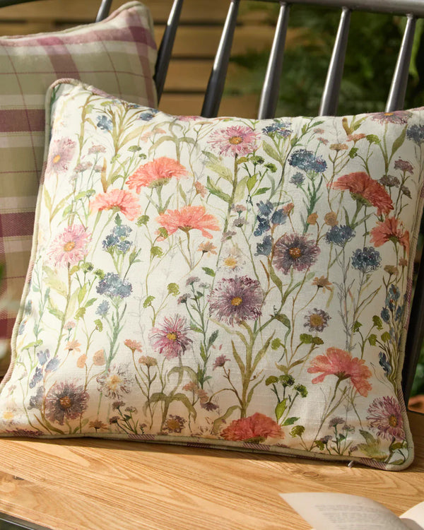 MEDMERRY REVERSIBLE OUTDOOR CUSHION ELDERBERRY by Voyage Maison