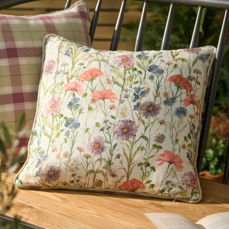 MEDMERRY REVERSIBLE OUTDOOR CUSHION ELDERBERRY by Voyage Maison