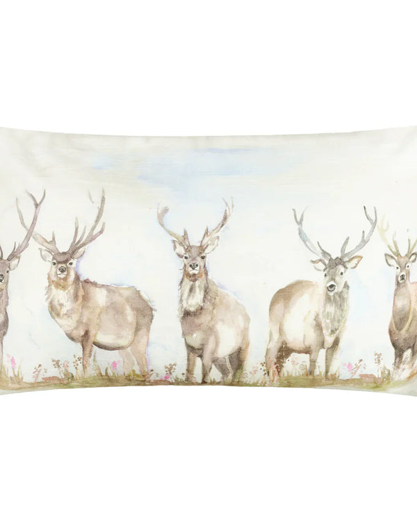 MOORLAND STAG REVERSIBLE OUTDOOR CUSHION NUT by Voyage Maison