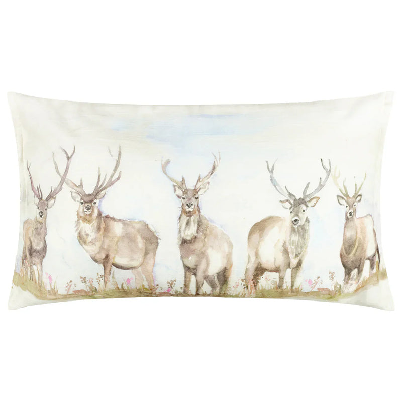 MOORLAND STAG REVERSIBLE OUTDOOR CUSHION NUT by Voyage Maison