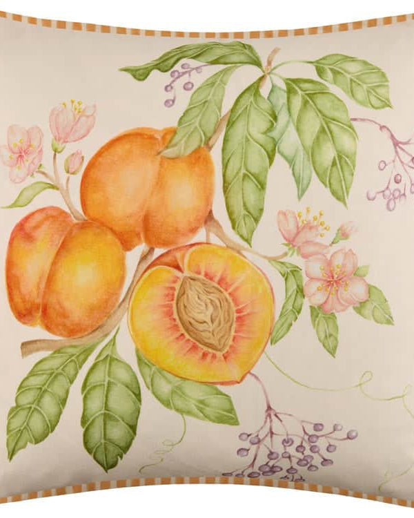 PEACH HARVEST PRINTED OUTDOOR CUSHION ORANGE by Voyage Maison