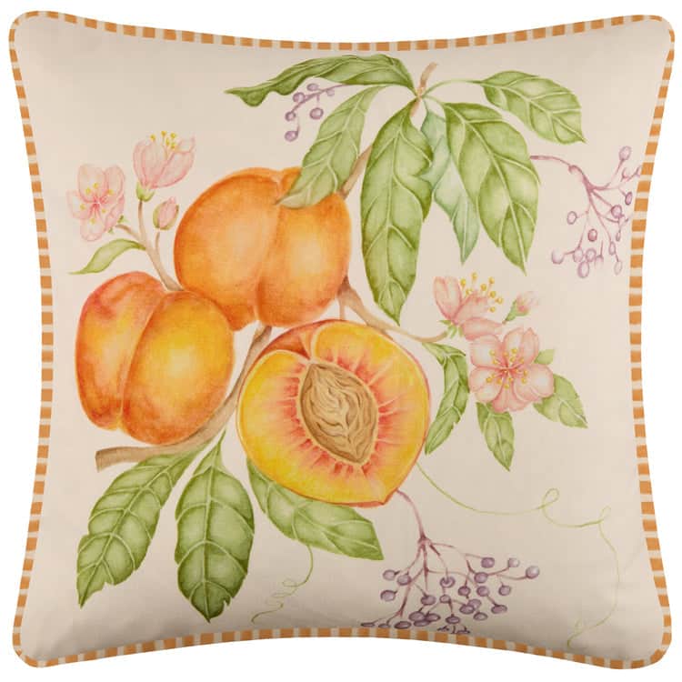 PEACH HARVEST PRINTED OUTDOOR CUSHION ORANGE by Voyage Maison