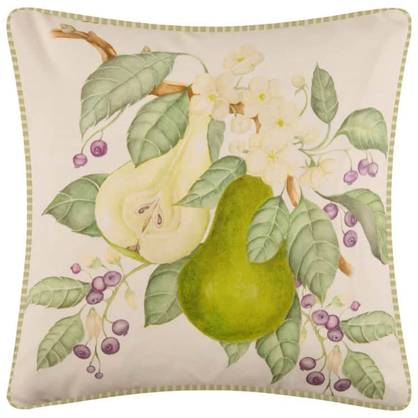 PEAR ORCHARD PRINTED OUTDOOR CUSHION GREEN by Voyage Maison