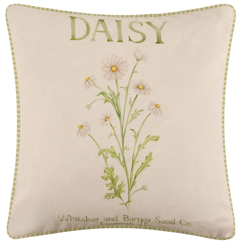 Daisy Printed Outdoor Cushion Green by Voyage Maison