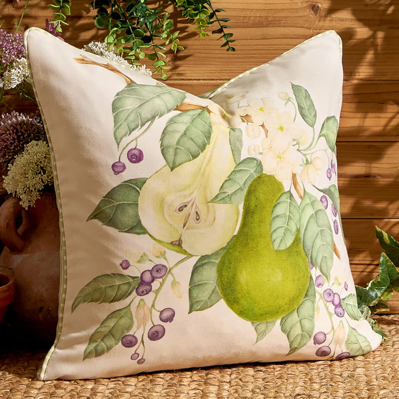 Voyage Maison Pear Orchard Printed Outdoor Cushion Green