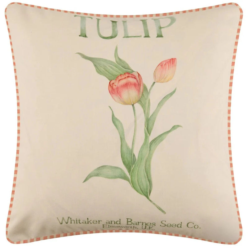TULIP PRINTED OUTDOOR CUSHION PINK by Voyage Maison