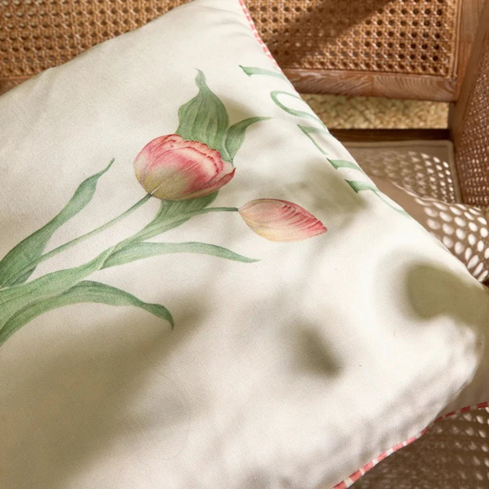Voyage Maison (Riva Home) Outdoor Designer Cushions Voyage Maison Tulip Printed Outdoor Cushion Pink