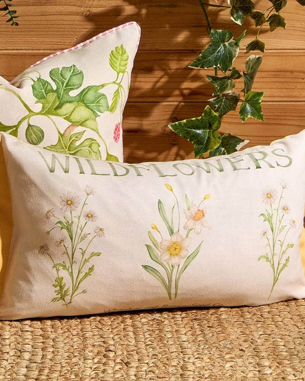 WILDFLOWERS PRINTED OUTDOOR CUSHION MARIGOLD by Voyage Maison