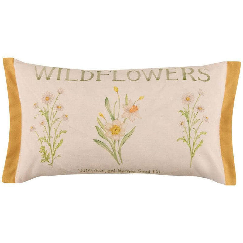 WILDFLOWERS PRINTED OUTDOOR CUSHION MARIGOLD by Voyage Maison