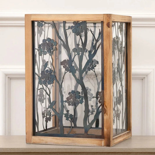 Voyage Maison (Riva Home) Voyage Maison Artwork Voyage Maison Paloma Wooden Floral Set of 2 Lanterns Natural