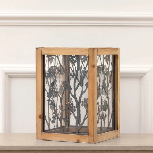 Voyage Maison (Riva Home) Voyage Maison Artwork Voyage Maison Paloma Wooden Floral Set of 2 Lanterns Natural