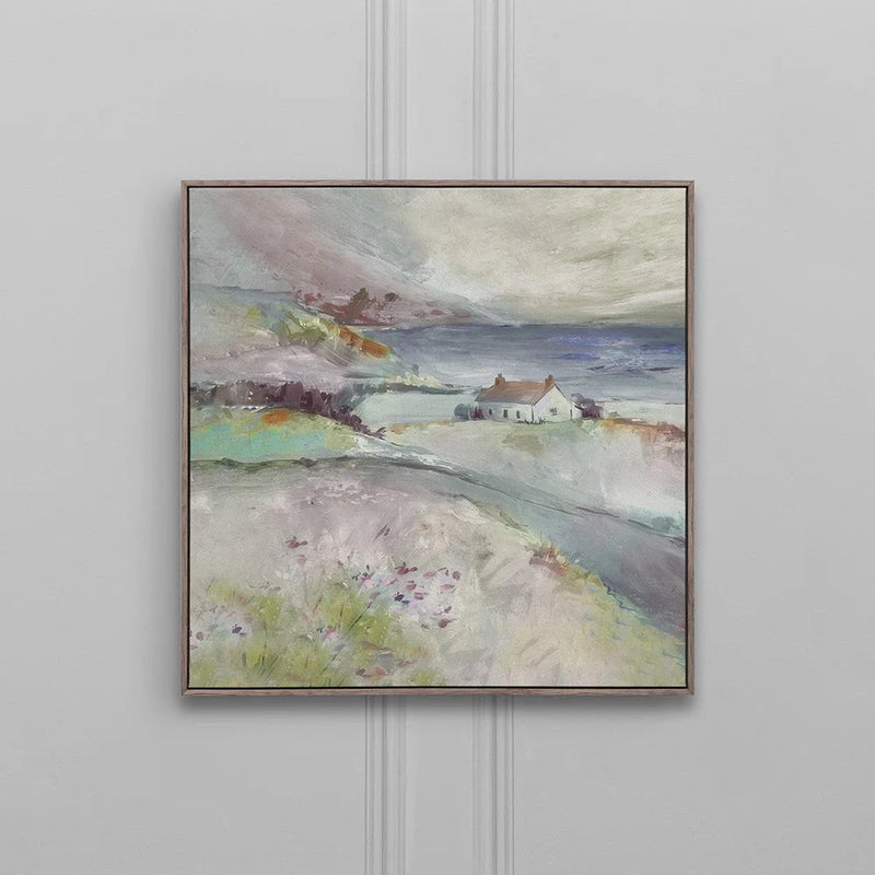 TREE TOP COTTAGE FRAMED CANVAS STONE OVERSIZE
by Voyage Maison