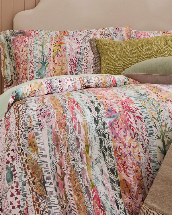 WHIMSICAL TALE BLUSH PRINTED DUVET COVER SET by Voyage Maison