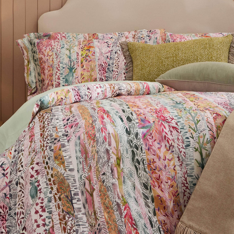 WHIMSICAL TALE BLUSH PRINTED DUVET COVER SET by Voyage Maison