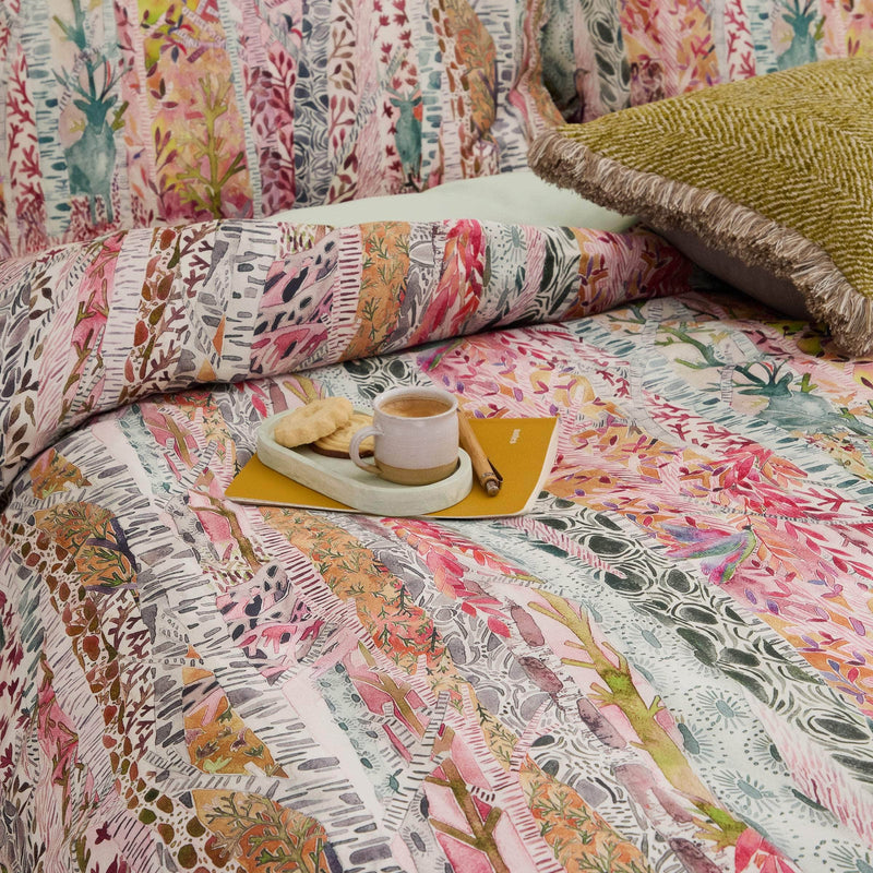 WHIMSICAL TALE BLUSH PRINTED DUVET COVER SET by Voyage Maison