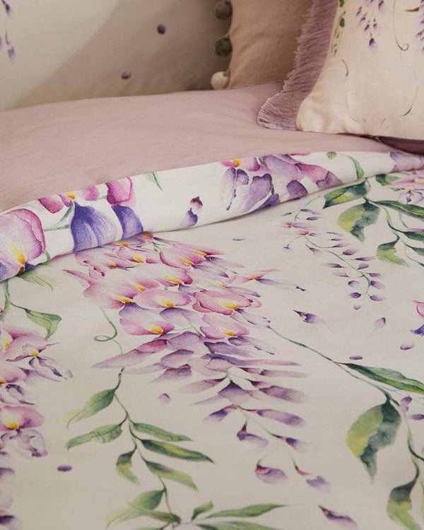MARIPOSA PRINTED DUVET COVER SET  Purple | Cotton Blend  by Voyage Maison
