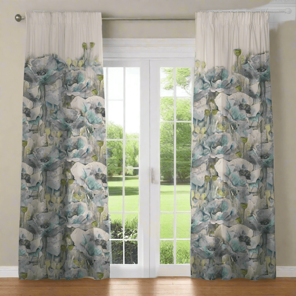 Voyage Maison (Riva Home) Voyage Maison Curtains Voyage Maison & Marie Burke Papavera Veronica Pencil Pleat Linen Curtains (W170cm x D300cm)