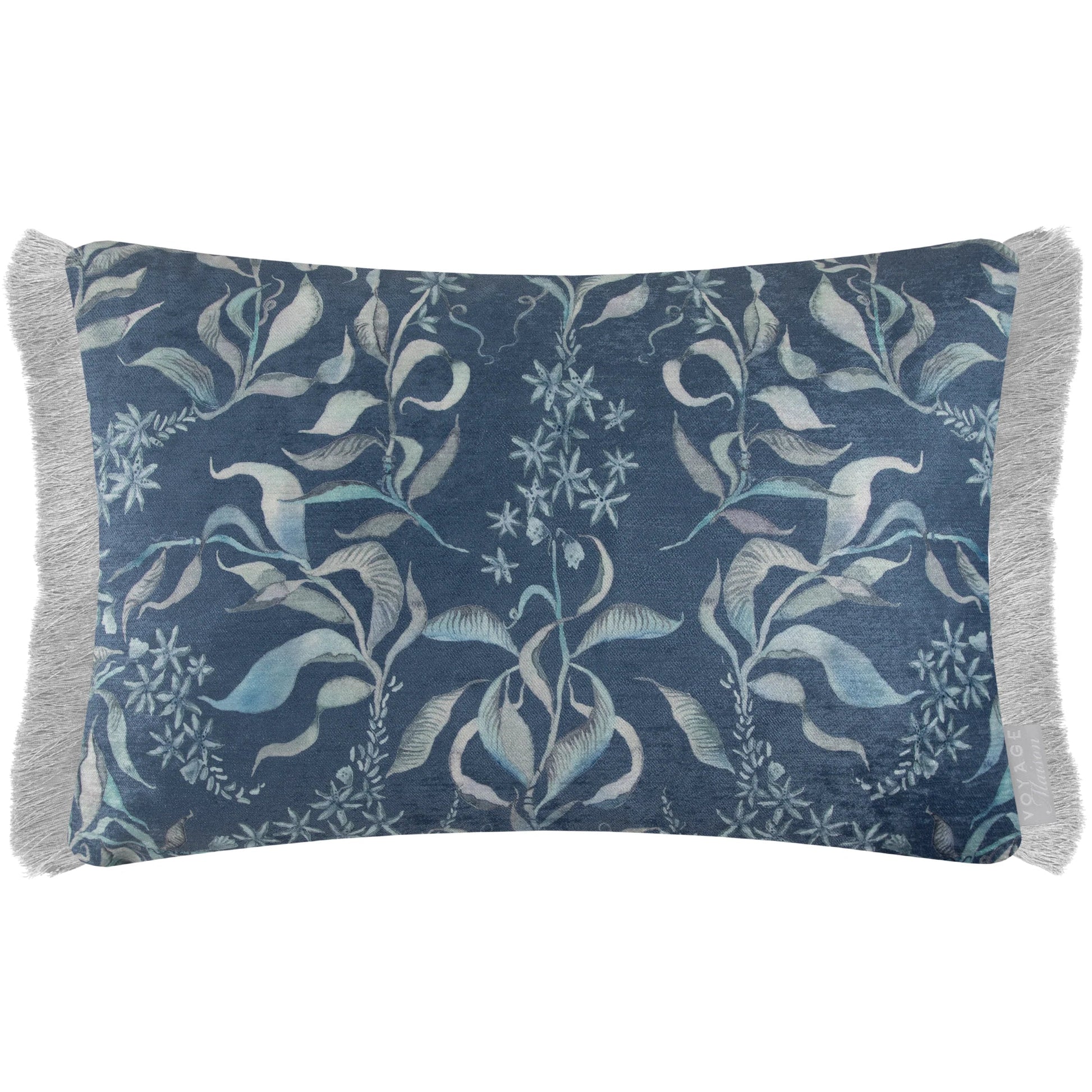 Voyage Maison (Riva Home) Voyage Maison Cushion Atlas Blue Voyage Maison Hettie Printed Ruche Fringe Cushion