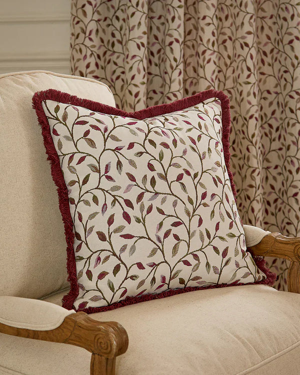 CERVINO FRINGED JACQUARD CUSHION  by Voyage Maison