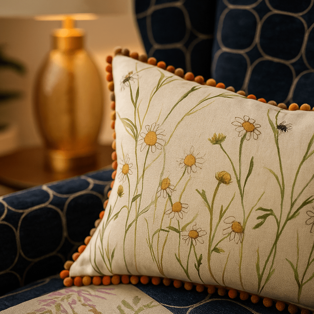 Voyage Maison (Riva Home) Voyage Maison Cushion Ellaphie Printed Cushion Linen  by Voyage Maison