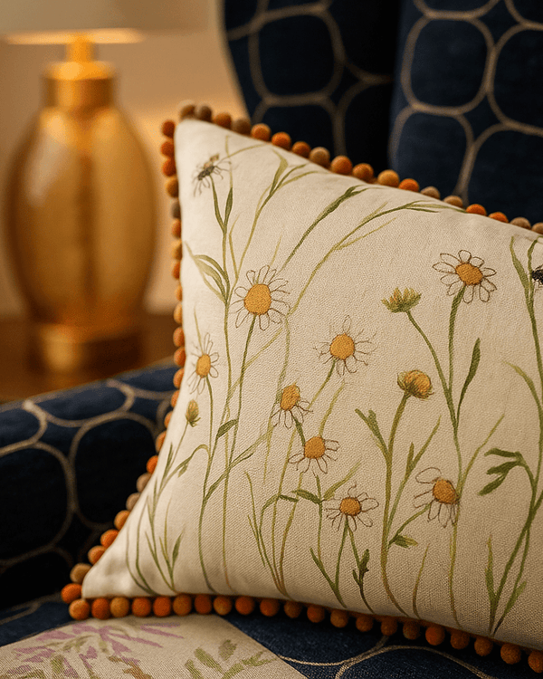 Ellaphie Printed Cushion Linen  by Voyage Maison