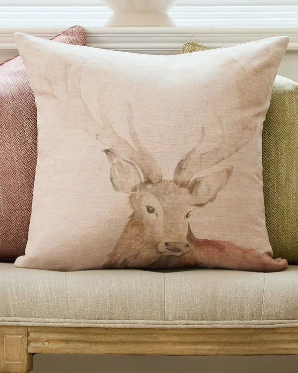 GREGOR STAG PRINTED CUSHION NATURAL
by Voyage Maison