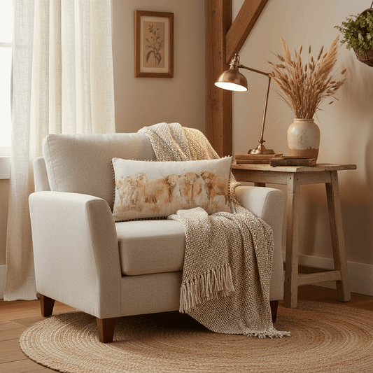 Voyage Maison (Riva Home) Voyage Maison Cushion HIGHLAND PRINTED FEATHER CUSHION NATURAL by Voyage Maison