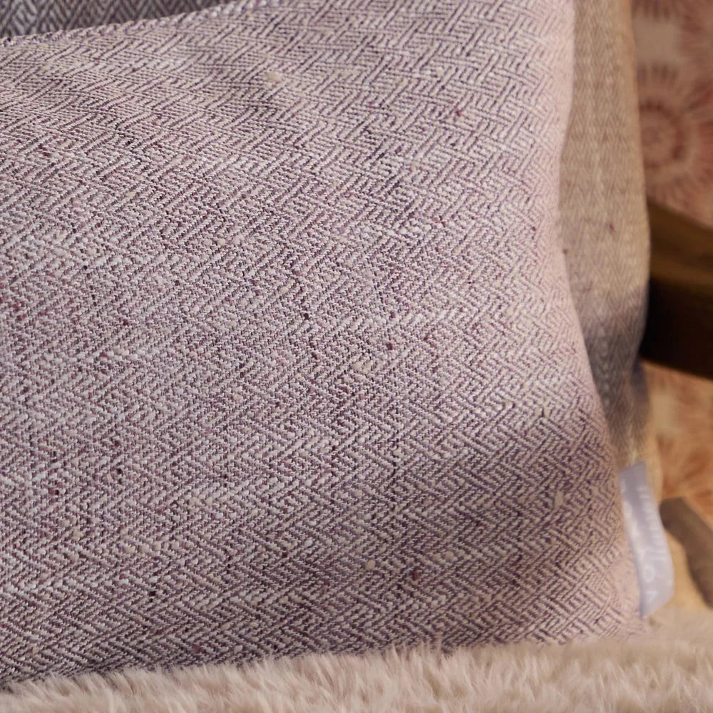 Voyage Maison (Riva Home) Voyage Maison Cushion Jedburgh Textured Woven Rectangular Cushion Heather by Voyage Maison