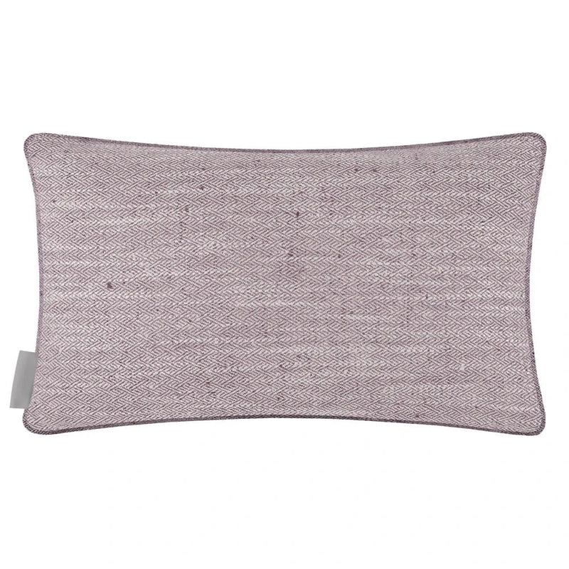 Jedburgh Textured Woven Rectangular Cushion Heather by Voyage Maison