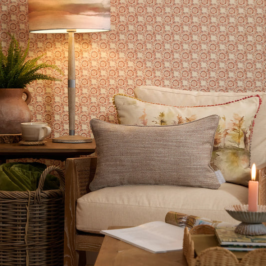 Voyage Maison (Riva Home) Voyage Maison Cushion Jedburgh Textured Woven Rectangular Cushion Nut by Voyage Maison