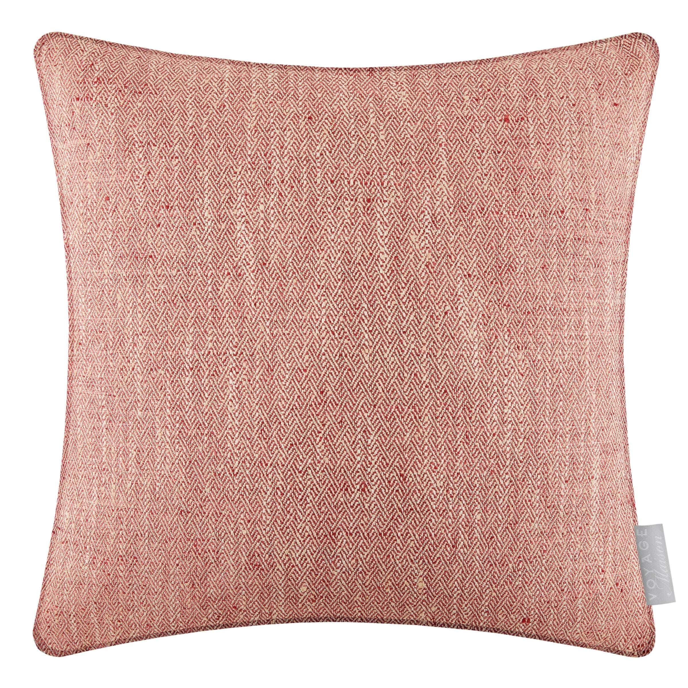 Voyage Maison (Riva Home) Voyage Maison Cushion Jedburgh Textured Woven Square Cushion Garnet by Voyage Maison