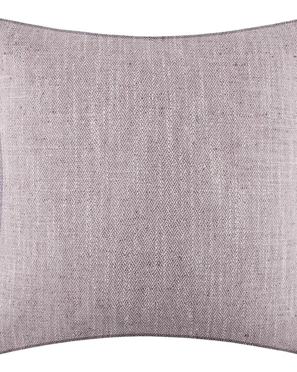 Jedburgh Textured Woven Square Cushion Heather by Voyage Maison