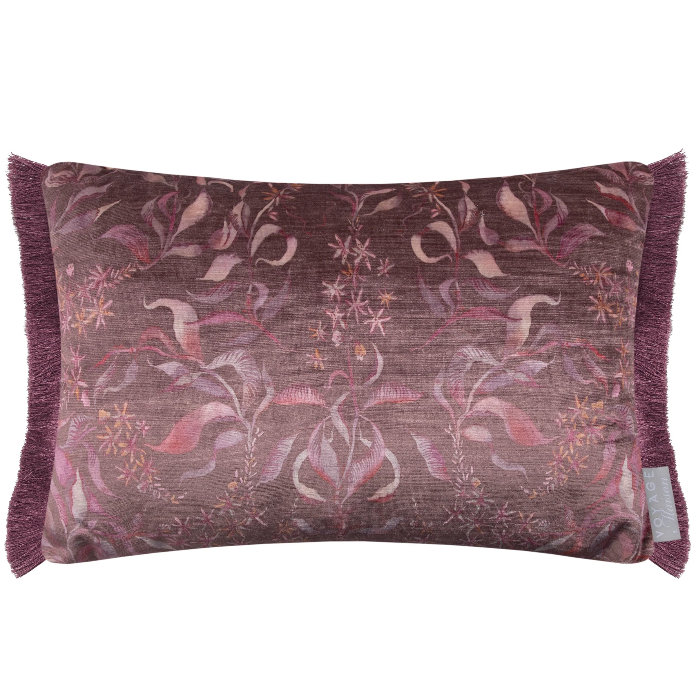 Voyage Maison (Riva Home) Voyage Maison Cushion Ruby Voyage Maison Hettie Printed Ruche Fringe Cushion