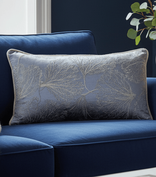 Voyage Maison (Riva Home) Voyage Maison Cushion Sapphire SITARA LUXURIOUS SATIN CUSHION by Voyage Maison