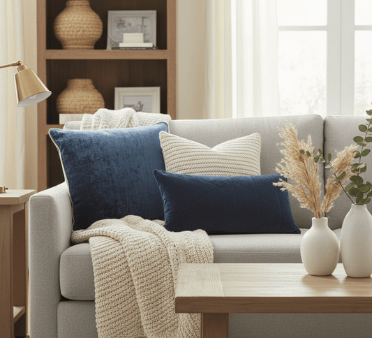 Voyage Maison (Riva Home) Voyage Maison Cushion Varallo Chenille Midnight Cushion by Voyage Maison