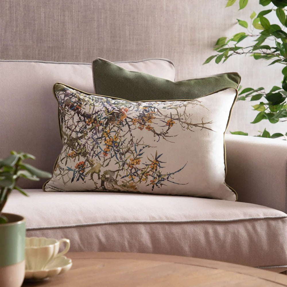 Voyage Maison (Riva Home) Voyage Maison Cushion Voyage Maison & Darren Woodhead Hawthorn Printed Cushion Olive