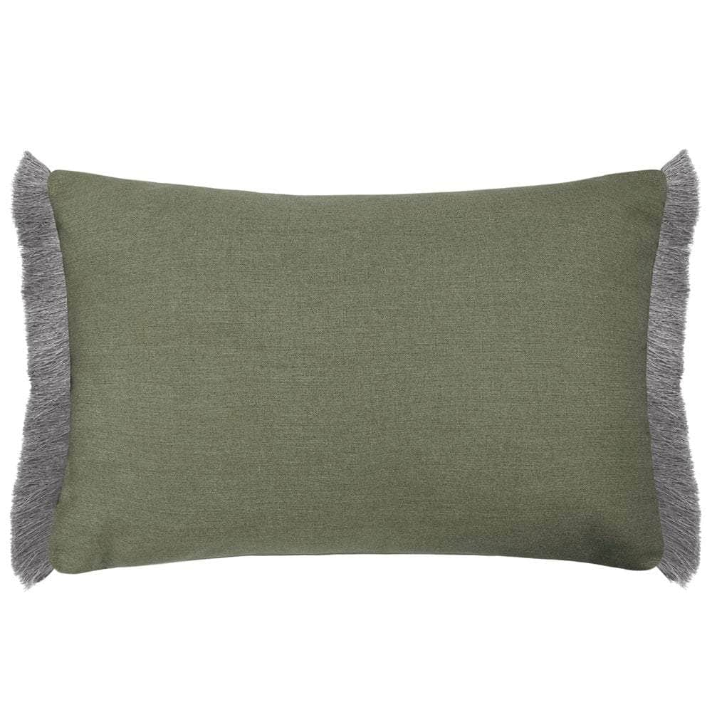 Voyage Maison (Riva Home) Voyage Maison Cushion Voyage Maison Elai Printed Ruche Fringe Cushion Sage