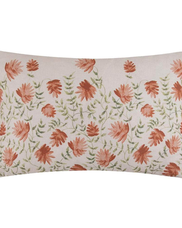 Voyage Maison Elai Printed Ruche Fringe Cushion Terracotta