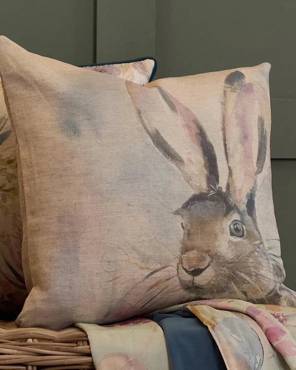 Voyage Maison Harriet Hare Printed Cushion Natural