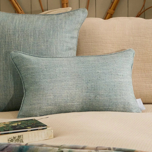 Voyage Maison (Riva Home) Voyage Maison Cushion Voyage Maison Jedburgh Textured Woven Rectangular Cushion Teal