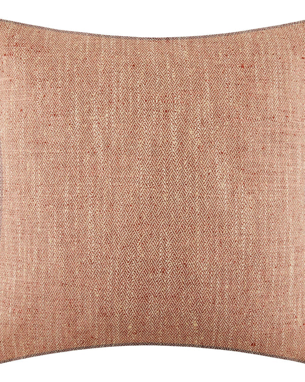 Jedburgh Textured Woven Square Cushion Rust by Voyage Maison