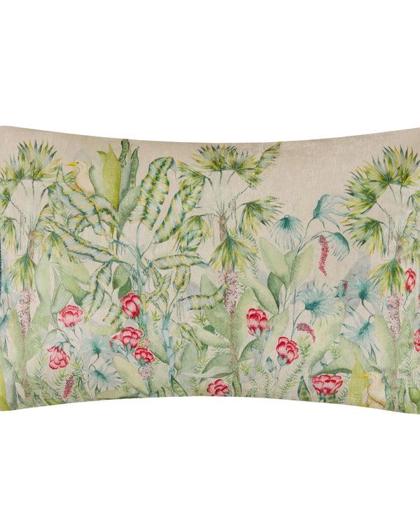 MANGROVE PRINTED VELVET CUSHION Green | Velvet by Voyage Maison