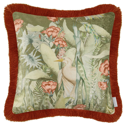 Voyage Maison (Riva Home) Voyage Maison Cushion Voyage Maison Mangrove Printed Velvet Cushion Moss