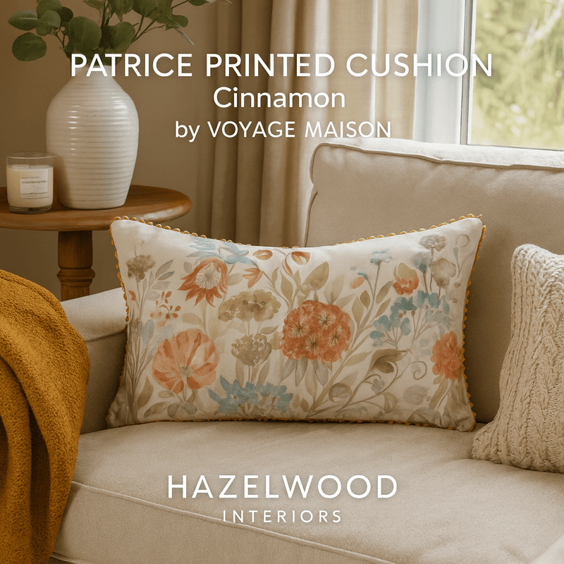 Patrice Printed Cushion Cinnamon by Voyage Maison