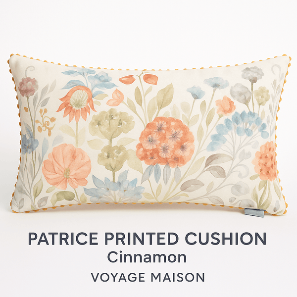 Patrice Printed Cushion Cinnamon by Voyage Maison